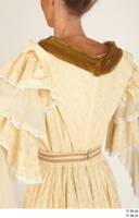  Photos Woman in Historical Dress 10 19th century Historical clothing lace upper body yellow dress 0004.jpg